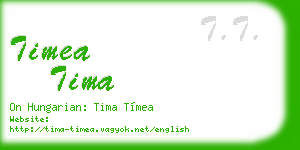 timea tima business card